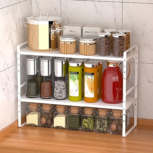 Large Expandable Cabinet Storage Shelf Organizer Rack