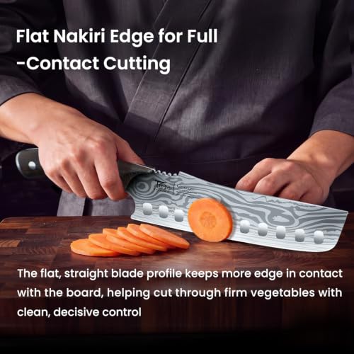 Nakiri Knife 7.2 Inch Japanese Inspired Vegetable Chef Knife