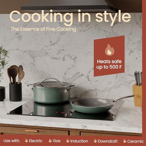 Bakken 12 Piece Ceramic Cookware Set (8 Count)