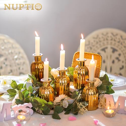 Gold Glass Bud Vases (6 Count)