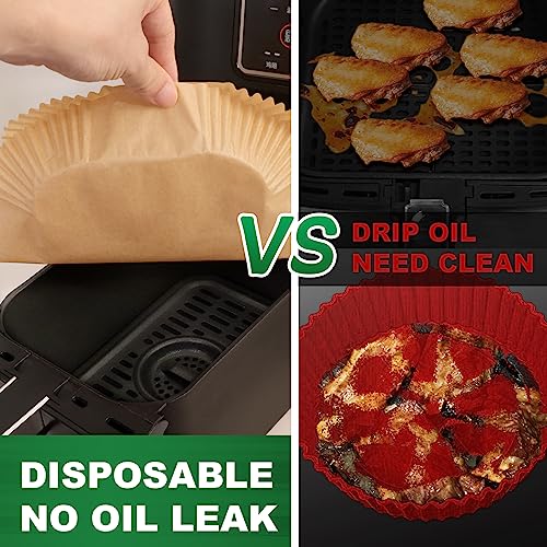 125Pcs Air Fryer Liners Disposable Parchment Paper for Ninja Dual Air Fryer (125 Count)