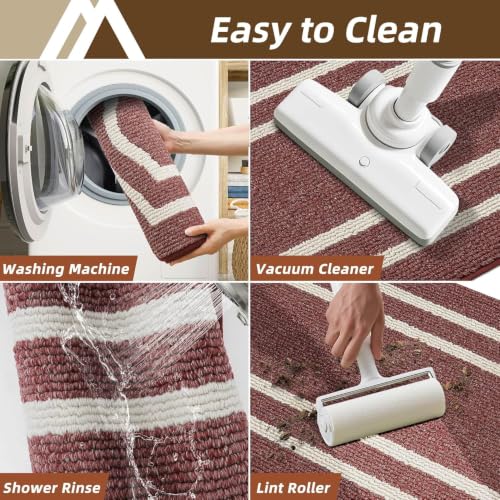 Long Kitchen Floor Mats and Rugs 2PCS Non Slip Washable