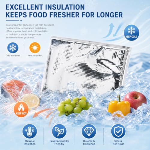 Insulated Food Storage Bag with Zipper Design (5 Count)