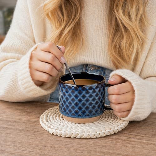 12 OZ Stackable Coffee Mugs Set of 6 (6 Count)