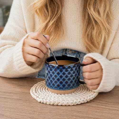 12 OZ Stackable Coffee Mugs Set of 4 (4 Count)