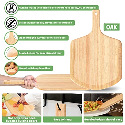 16''Pizza Stone for Oven and Grill with Pizza Peel