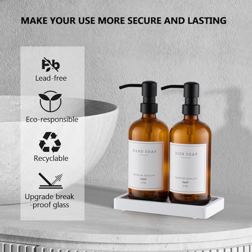 Thick Glass Soap Dispenser (2 Count)
