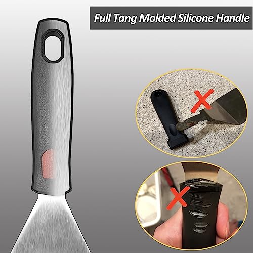 Professional Metal Spatula for Cast Iron Skillets and Flat Top Grills