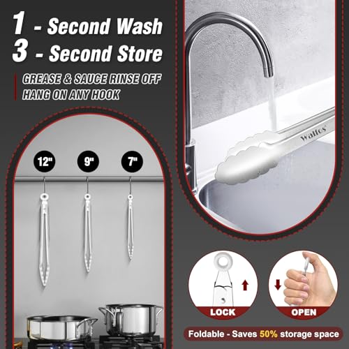 Kitchen Tongs for Cooking (3 Count)
