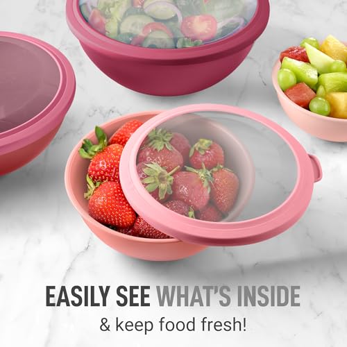 12 Piece Plastic Mixing Bowls with Lids Set (452.48 Count)