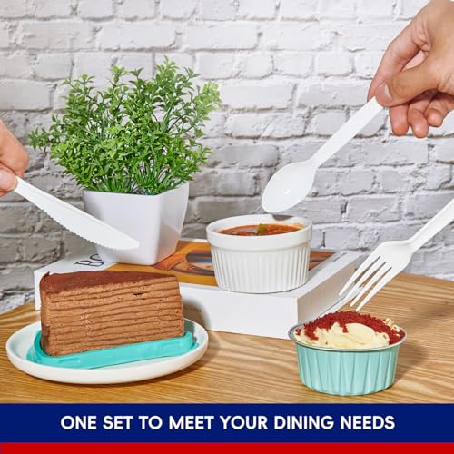 360 Count White Plastic Silverware Heavy Duty