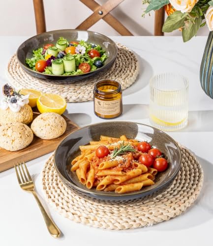 9.0" Ceramic Pasta Bowls Set of 4 (4 Count)