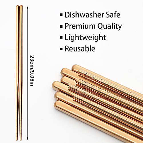 Stainless Steel Chopsticks (5 Count)