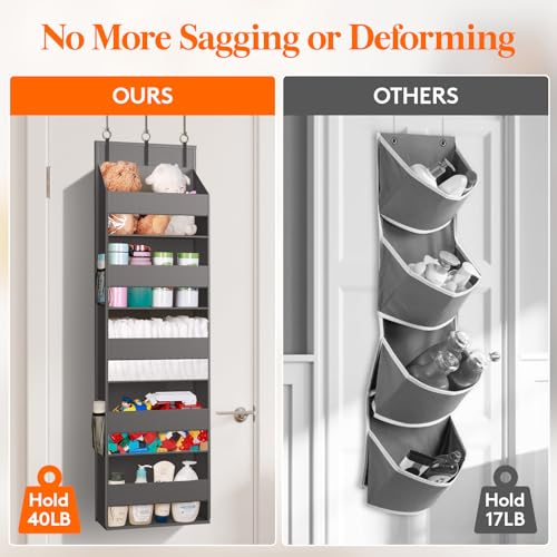 6 Pack Over the Door Organizer 5 Section Hanging Storage (6 Count)