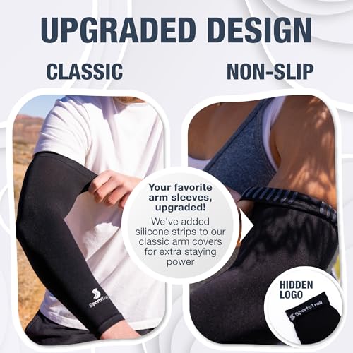 Non Slip Cooling Arm Sleeves for Men & Women