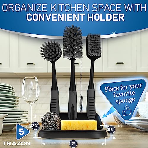 Dish Brush Set of 5 with Holder (5 Count)