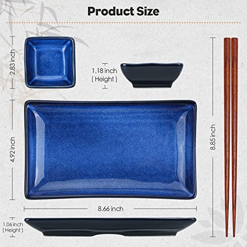 Ceramic Sushi Plates Set 6