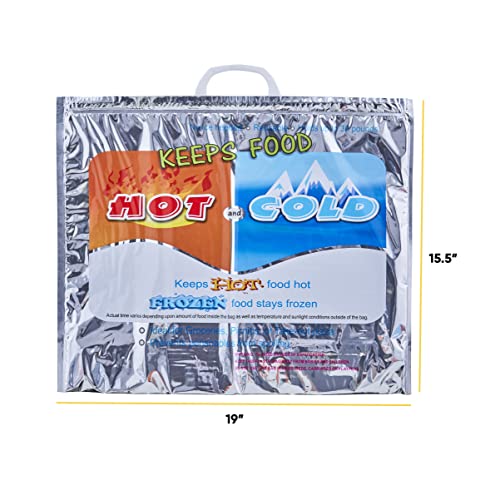 Hot and Cold Insulated Bags for Food Delivery (2 Count)