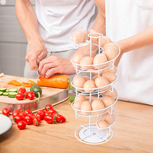 Spiral Design Metal Egg Skelter Dispenser Rack