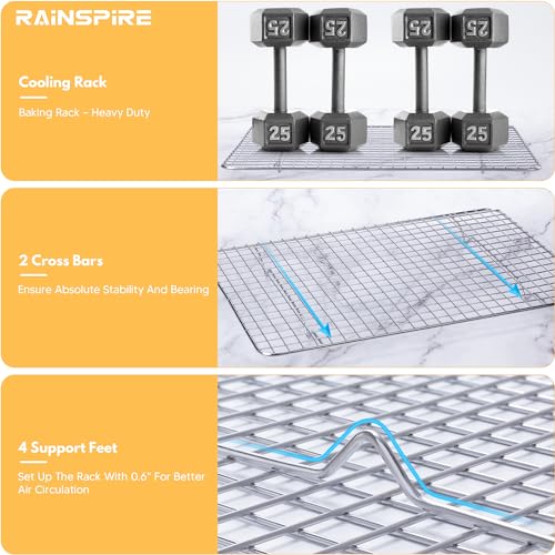 Cooling Racks for Cooking and Baking True 304 Stainless Steel 8.5"x12" 2Pcs