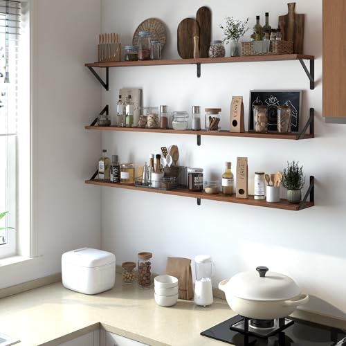 48 Inch Large Wall Bookshelves Set of 3 (3 Count)