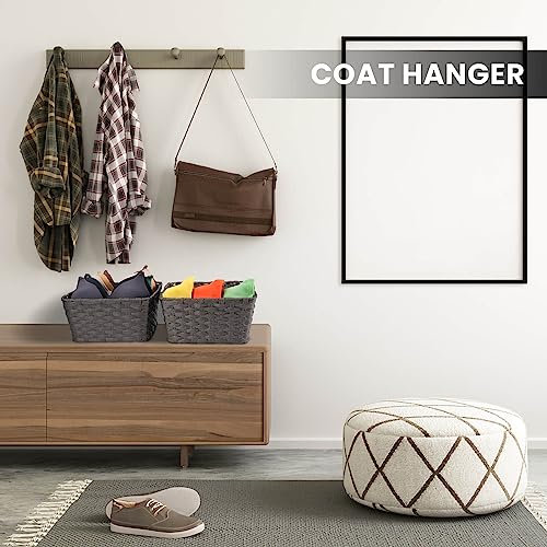 2 Pack Plastic Wicker Storage Baskets for Bathroom (2 Count)
