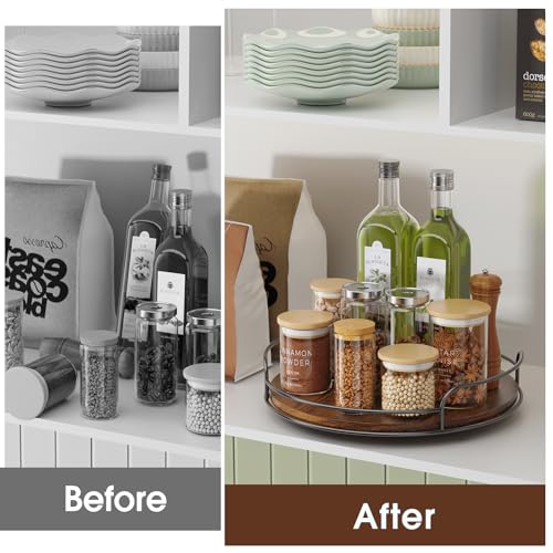 2 Pack 10'' 12'' Lazy Susan Turntable Organizer for Table Top Cabinet (2 Count)