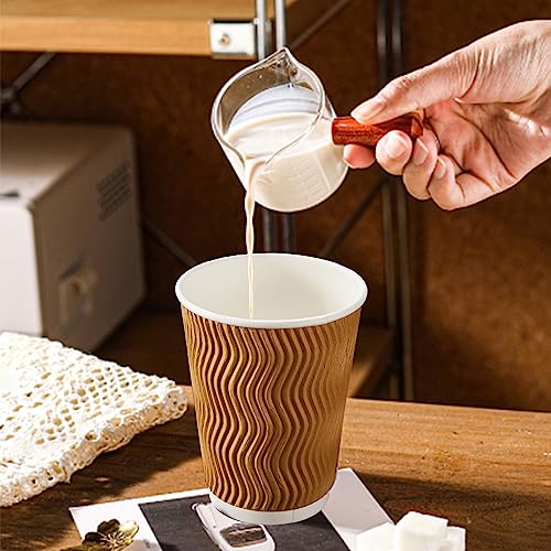 120 Pack 12 oz Disposable Paper Coffee Cups Insulated Champagne (120 Count)