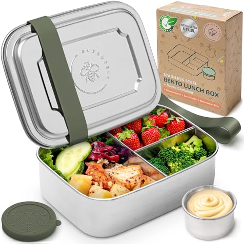 Stainless Steel Bento Box + Condiment Container
