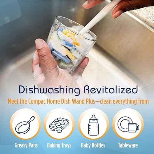 Dish SpongeWand Plus Tri Surface Scrubbing Sponge with Cello Foam Scour Sponge Petals (6 Count)