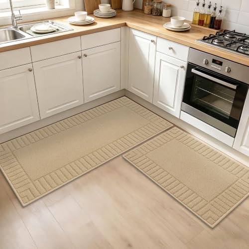 Kitchen Rugs Non Slip Washable 2PCS