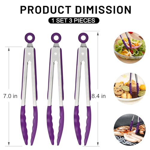 Mini Silicone Kitchen Tongs for Cooking