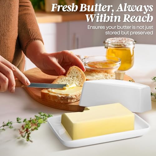 Extra Large Ceramic Butter Dish with Lid