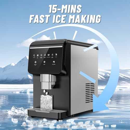 Nugget Ice Maker Countertop with 7Lbs Storage
