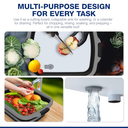 2 Pack XL Collapsible BBQ Prep Tub with Built (2 Count)