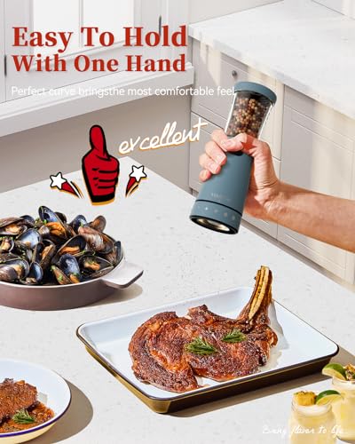 Electric Salt and Pepper Grinder Set with Storage Base (2 Count)