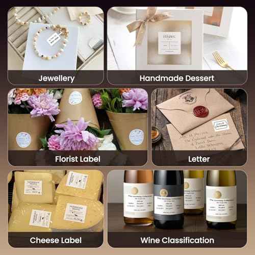 Thermal Label Maker Machine 221B Mini Portable Label Printer Thermal Labeling Printing Machine Sticker Bluetooth Label Printer Barcode Inkless Labelmaker for Price Logo Clothing
