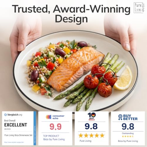 32 Piece White Dinnerware Set for 8 (32 Count)