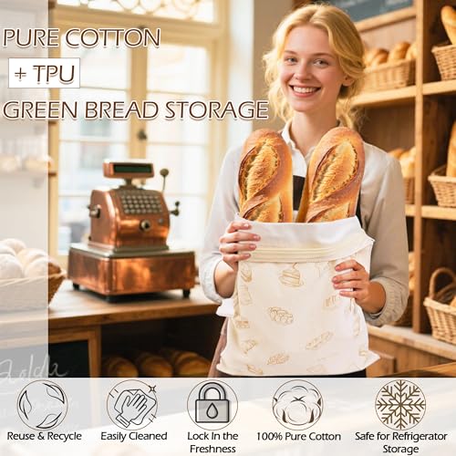 Reusable Linen Bread Bags for Sourdough & Homemade Bread