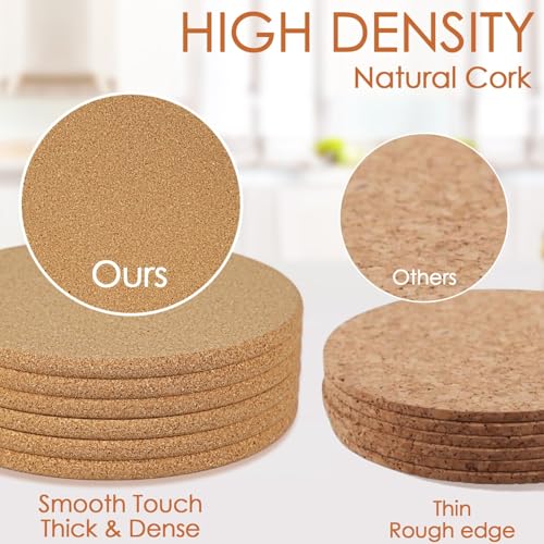 6 Pack Cork Trivets for Hot Dishes