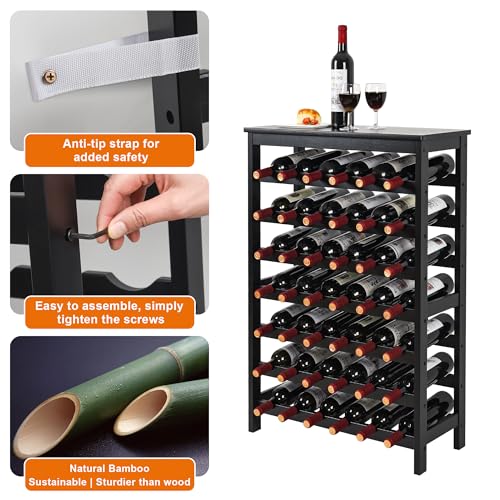 42 Bottles Bamboo Wine Rack (42 Count)