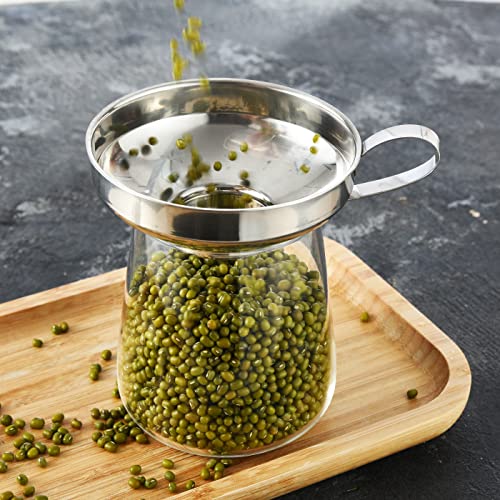 Canning Funnel with Strainer for Wide and Regular Mason Jars (3 Count)