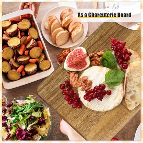 6 Pcs Thick Wood Cutting Boards for Chopping Serving (6 Count)