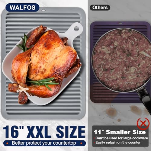 Large Silicone Trivet 16x12 Inch (2 Count)