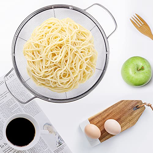 3 Pack 18 8 Stainless Steel Colander Sieves (3 Count)