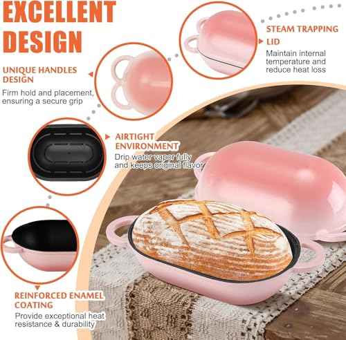 2.5 QT Enameled Cast Iron Sourdough Bread Oven