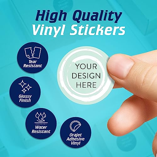100 Custom Vinyl Stickers (100 Count)