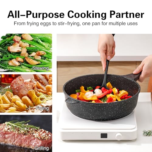 Nonstick Deep Frying Pan with Lid
