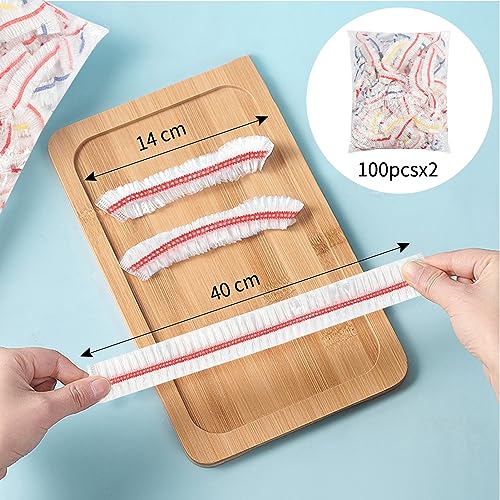 200pcs Colorful Plastic Bowl Covers Dish Cover Food Cover (200 Count)