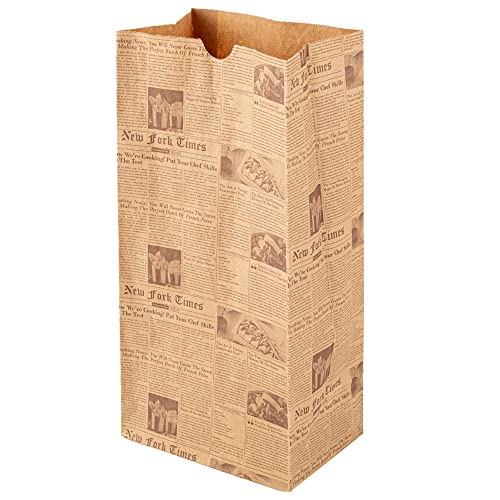 Bag Tek 8 Lb Disposable Lunch Bags 100 Sturdy Take Out Bags (100 Count)